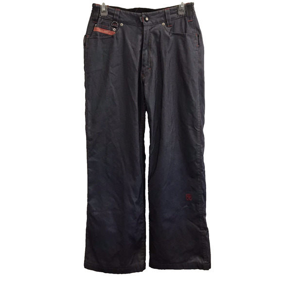Betty Rides Ski Snowboard Snow Pants Denim Look Pockets Womens Size Small - Picture 1 of 14